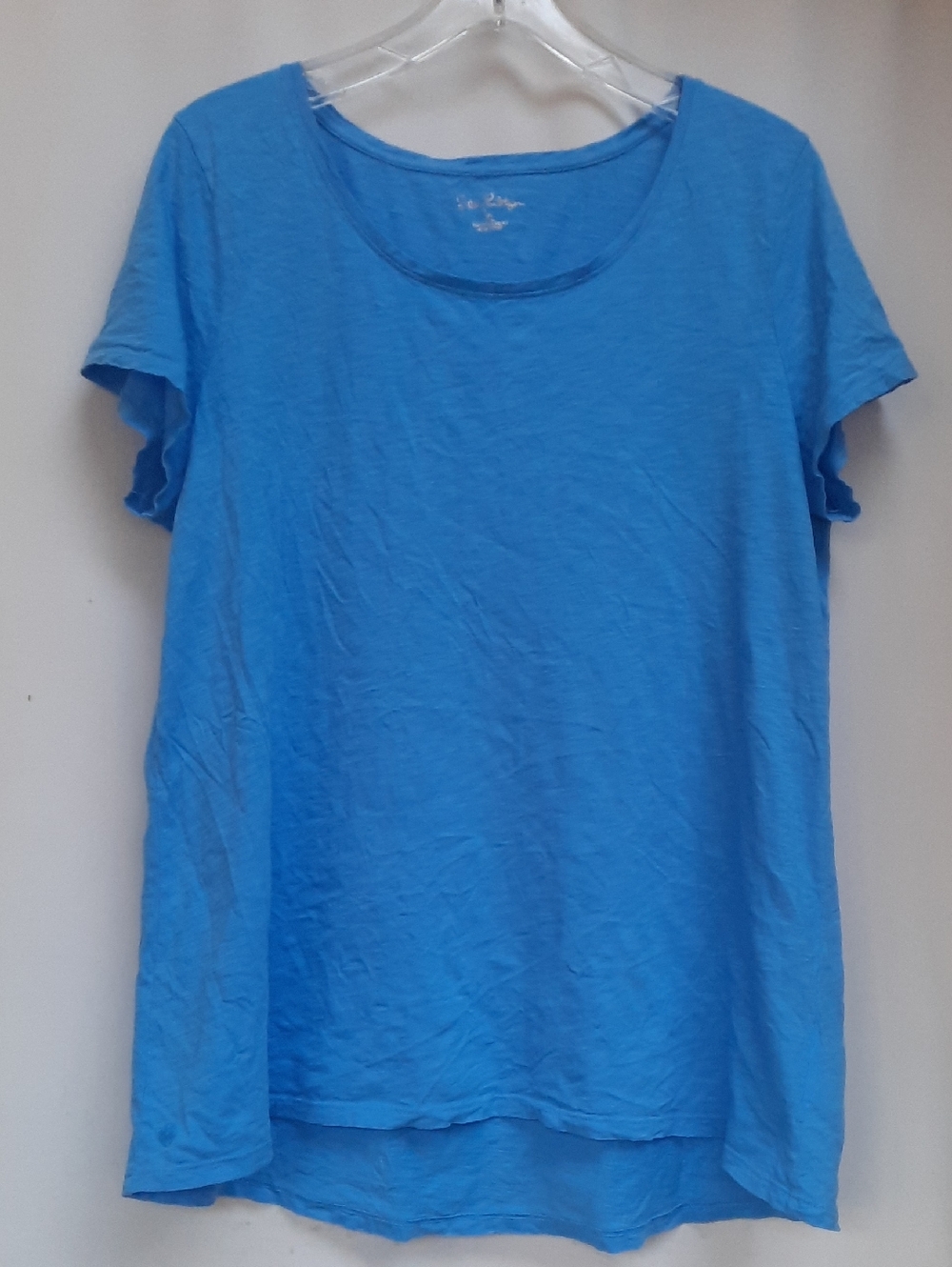 Lilly Pulitzer Etta Scoop Neck Tee  Blue XL